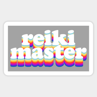 Reiki Master - Retro Typographic Design #3 Sticker